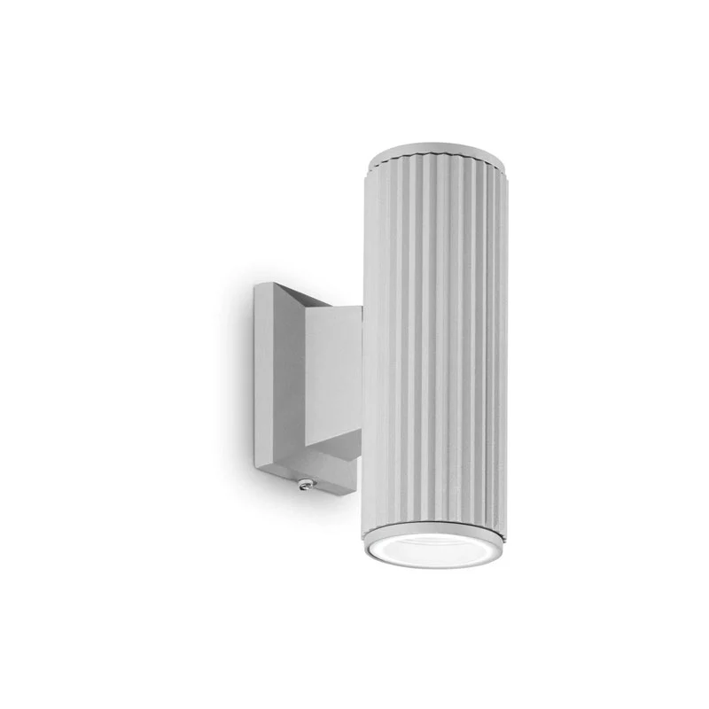 Applique da esterno biemissione moderno ip44 2 luci cilindro - immagine 3