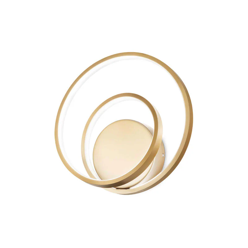 Applique led moderno bianco nero ottone 3000k lampada parete - immagine 4