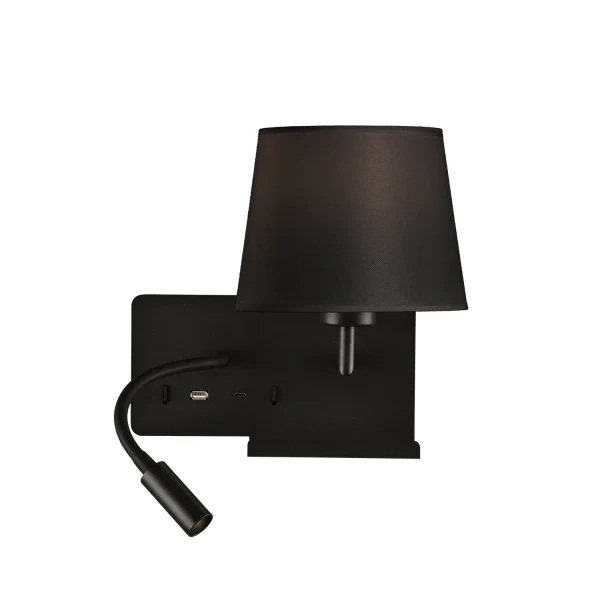 Applique per camera da letto con paralume e braccio flessibile - immagine 7